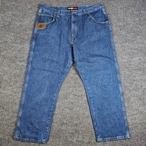 Wrangler Riggs Workwear Relaxed Fit Jean Men 42x30(40x29) Straight Leg Dark Wash